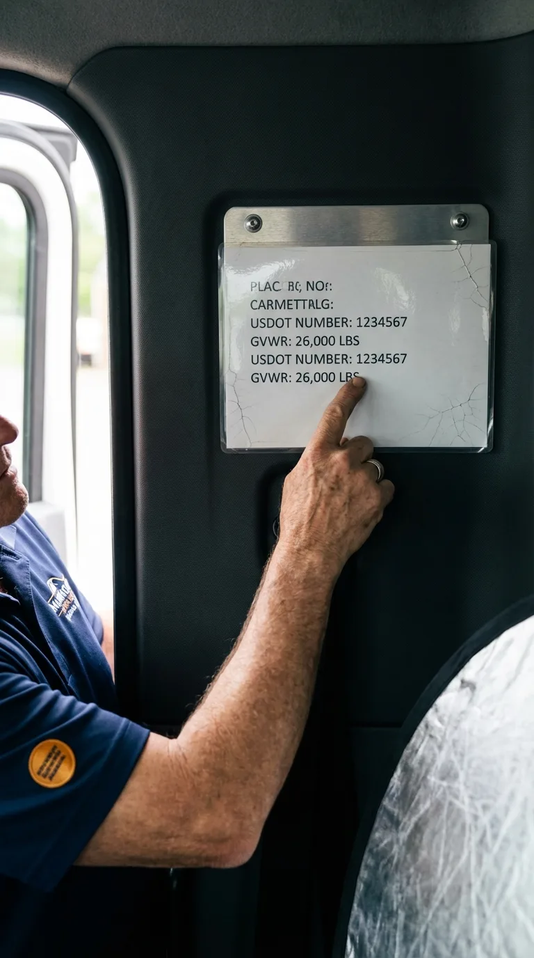 USDOT licensing placard verification in Essexville